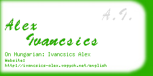 alex ivancsics business card